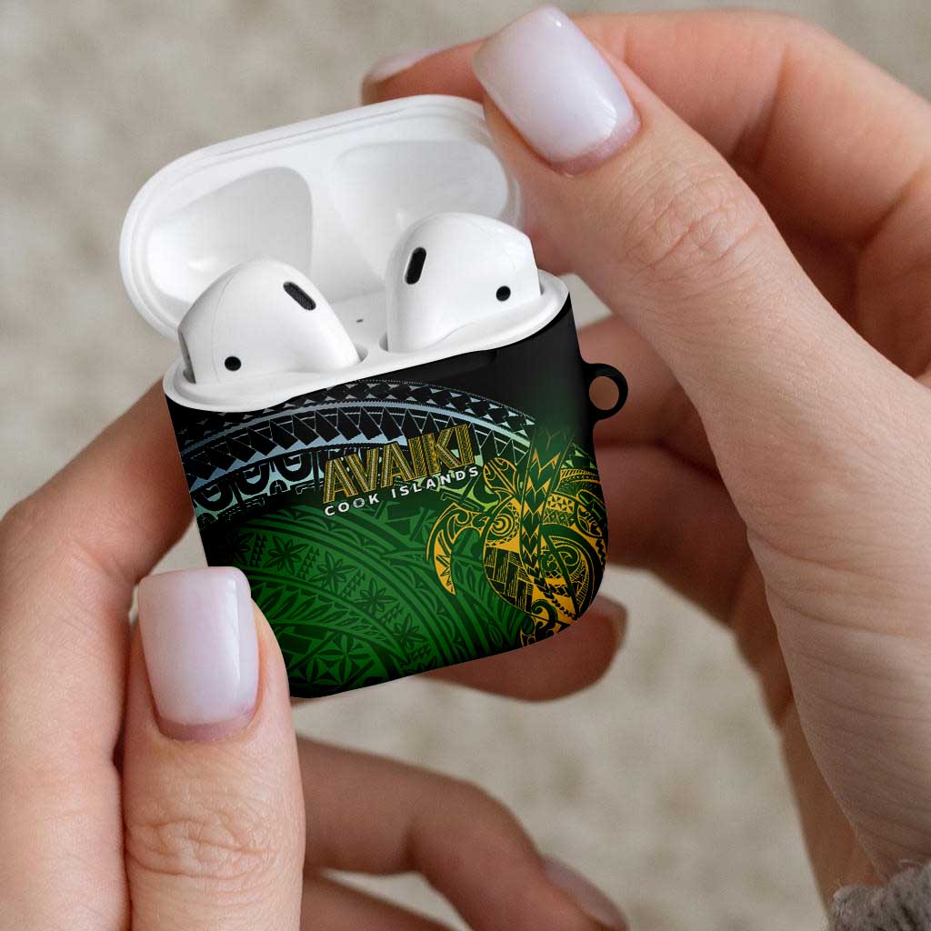 Cook Islands Rugby Kuki Avaiki AirPods Case Tribal Turtle - Aussie Hoodie