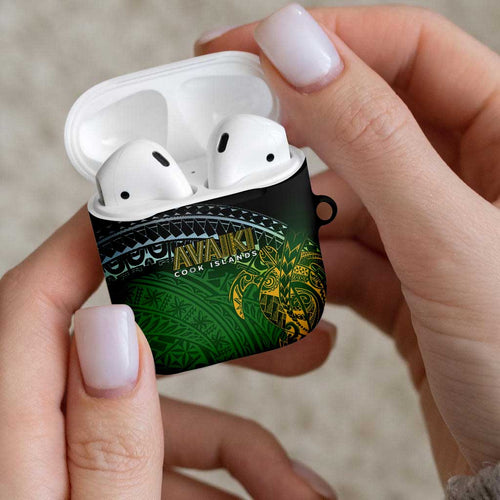 Cook Islands Rugby Kuki Avaiki AirPods Case Tribal Turtle - Aussie Hoodie