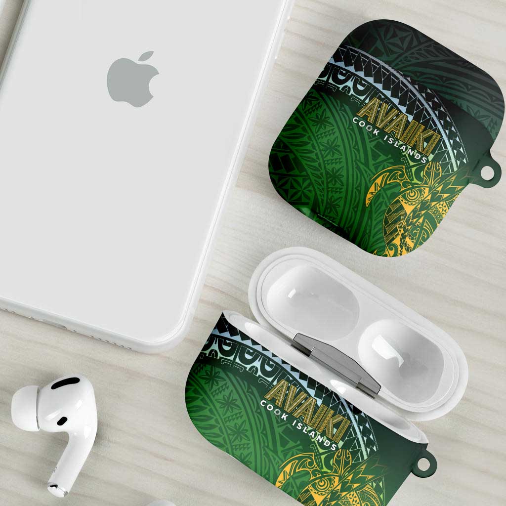 Cook Islands Rugby Kuki Avaiki AirPods Case Tribal Turtle - Aussie Hoodie