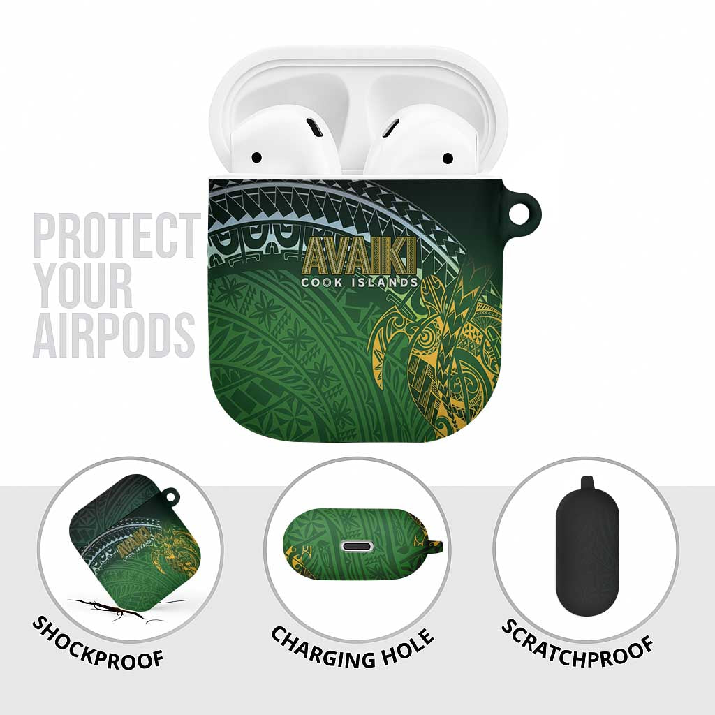 Cook Islands Rugby Kuki Avaiki AirPods Case Tribal Turtle - Aussie Hoodie