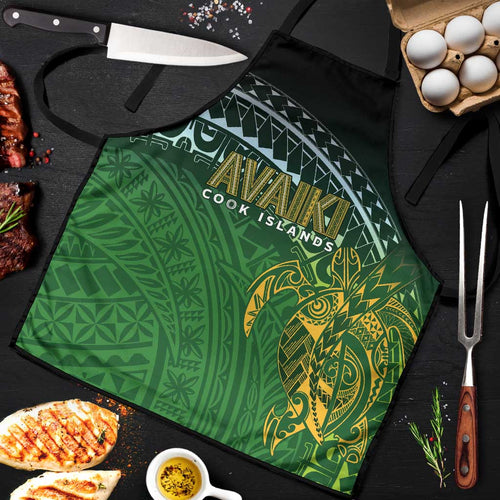 Cook Islands Rugby Kuki Avaiki Apron Tribal Turtle - Aussie Hoodie