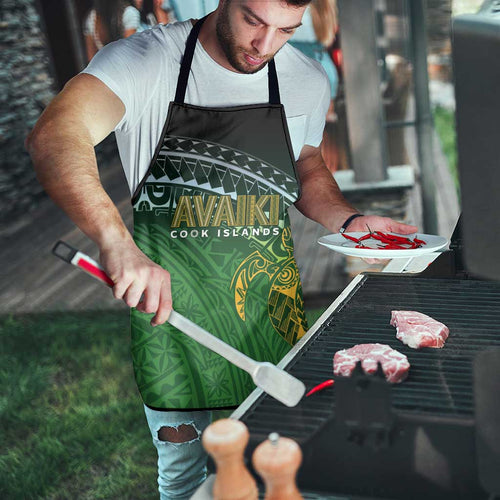 Cook Islands Rugby Kuki Avaiki Apron Tribal Turtle - Aussie Hoodie