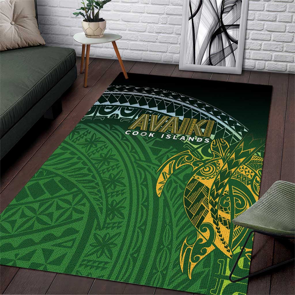 Cook Islands Rugby Kuki Avaiki Area Rug Tribal Turtle - Aussie Hoodie