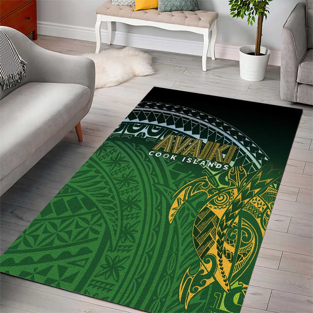 Cook Islands Rugby Kuki Avaiki Area Rug Tribal Turtle - Aussie Hoodie