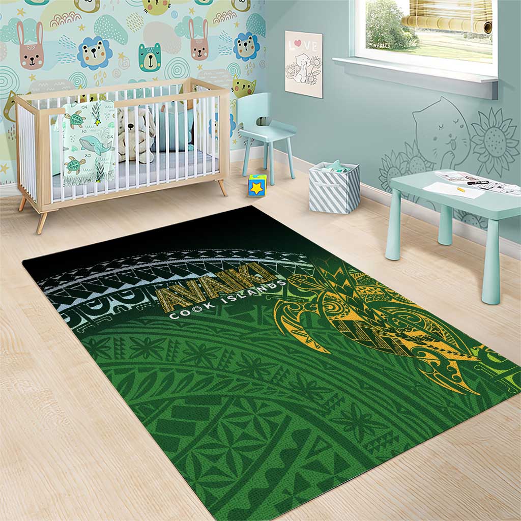 Cook Islands Rugby Kuki Avaiki Area Rug Tribal Turtle - Aussie Hoodie