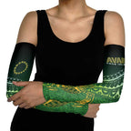 Cook Islands Rugby Kuki Avaiki Arm Sleeves Tribal Turtle - Aussie Hoodie