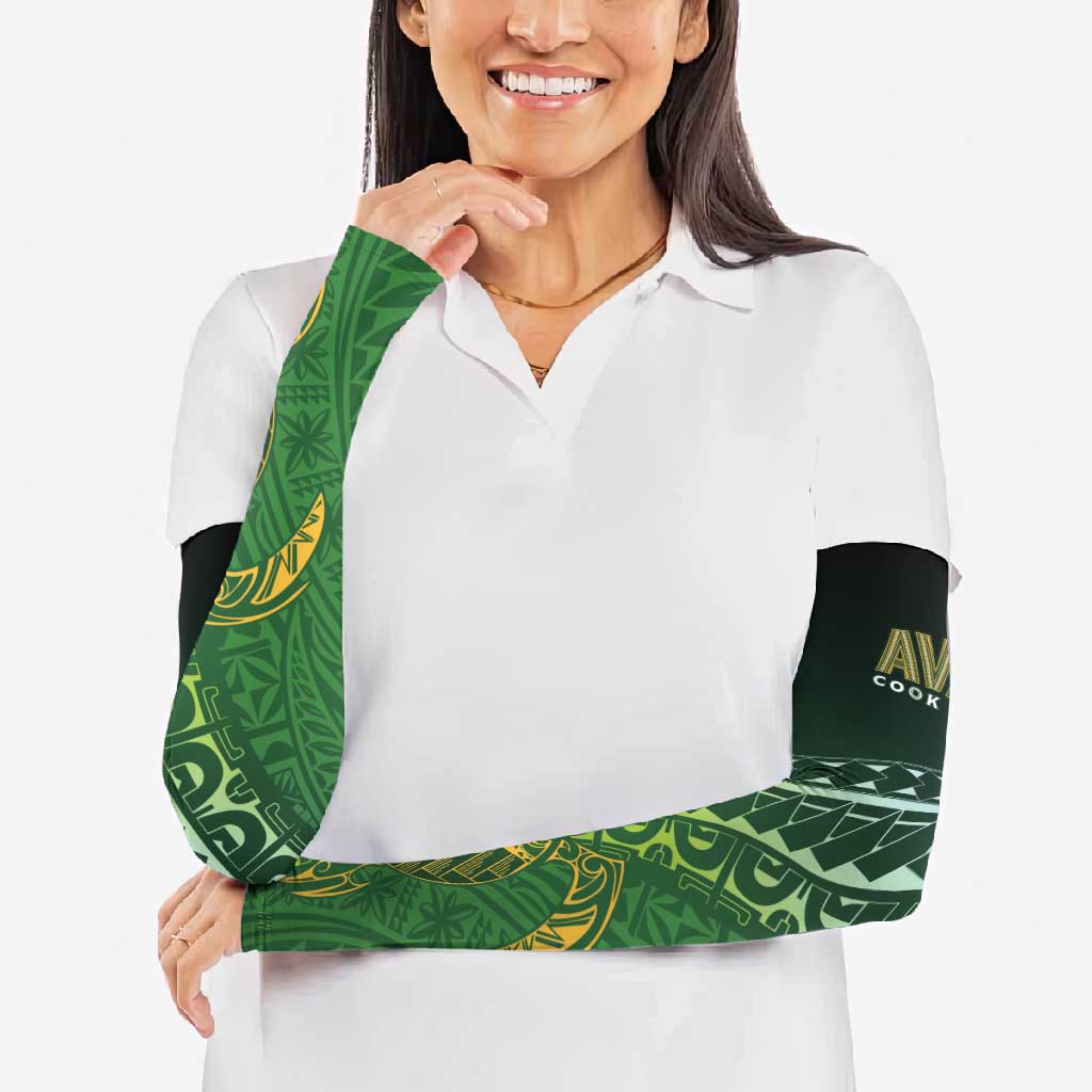 Cook Islands Rugby Kuki Avaiki Arm Sleeves Tribal Turtle - Aussie Hoodie