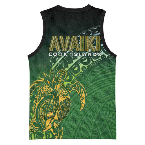 Cook Islands Rugby Kuki Avaiki Basketball Jersey Tribal Turtle - Aussie Hoodie