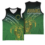 Cook Islands Rugby Kuki Avaiki Basketball Jersey Tribal Turtle - Aussie Hoodie