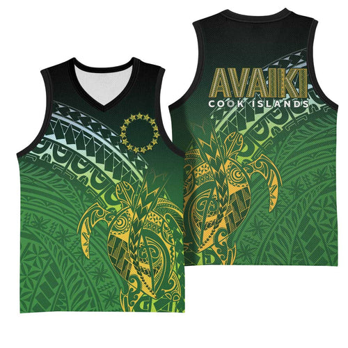 Cook Islands Rugby Kuki Avaiki Basketball Jersey Tribal Turtle - Aussie Hoodie