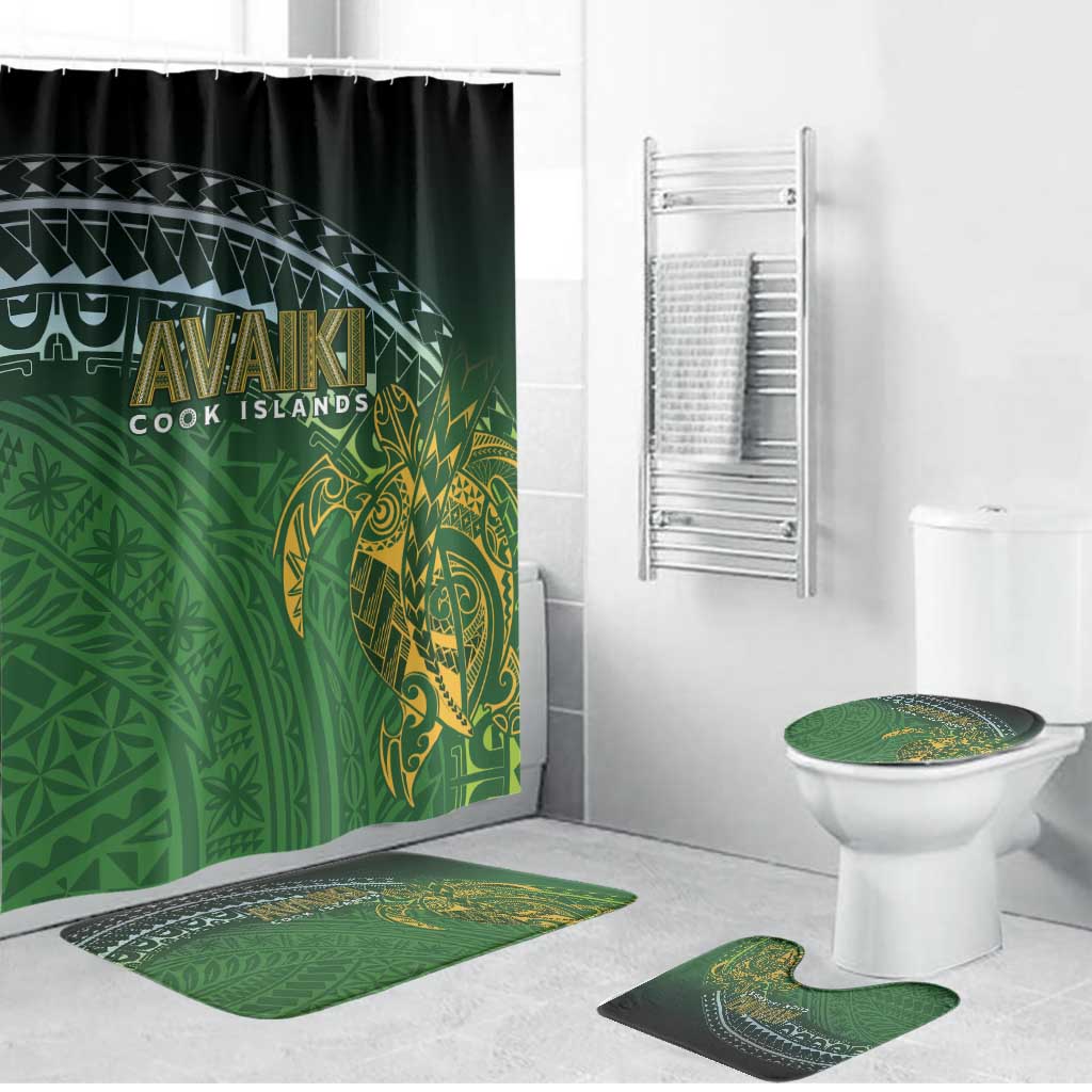 Cook Islands Rugby Kuki Avaiki Bathroom Set Tribal Turtle - Aussie Hoodie