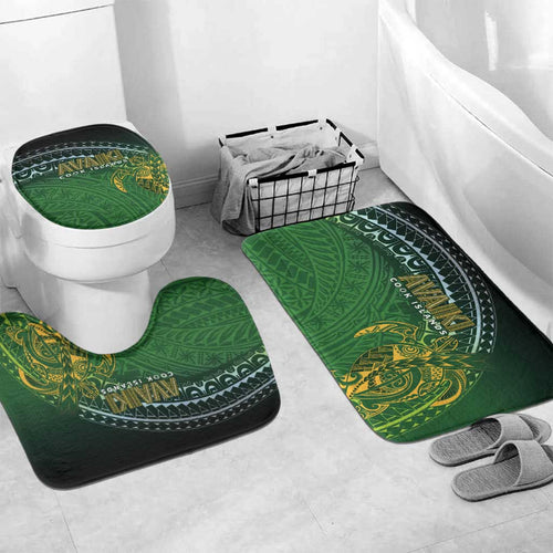 Cook Islands Rugby Kuki Avaiki Bathroom Set Tribal Turtle - Aussie Hoodie