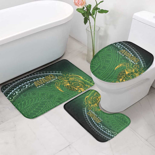 Cook Islands Rugby Kuki Avaiki Bathroom Set Tribal Turtle - Aussie Hoodie