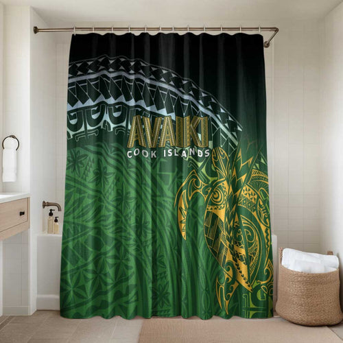 Cook Islands Rugby Kuki Avaiki Bathroom Set Tribal Turtle - Aussie Hoodie