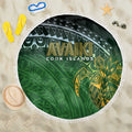 Cook Islands Rugby Kuki Avaiki Beach Blanket Tribal Turtle - Aussie Hoodie