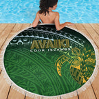 Cook Islands Rugby Kuki Avaiki Beach Blanket Tribal Turtle - Aussie Hoodie