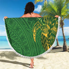 Cook Islands Rugby Kuki Avaiki Beach Blanket Tribal Turtle - Aussie Hoodie