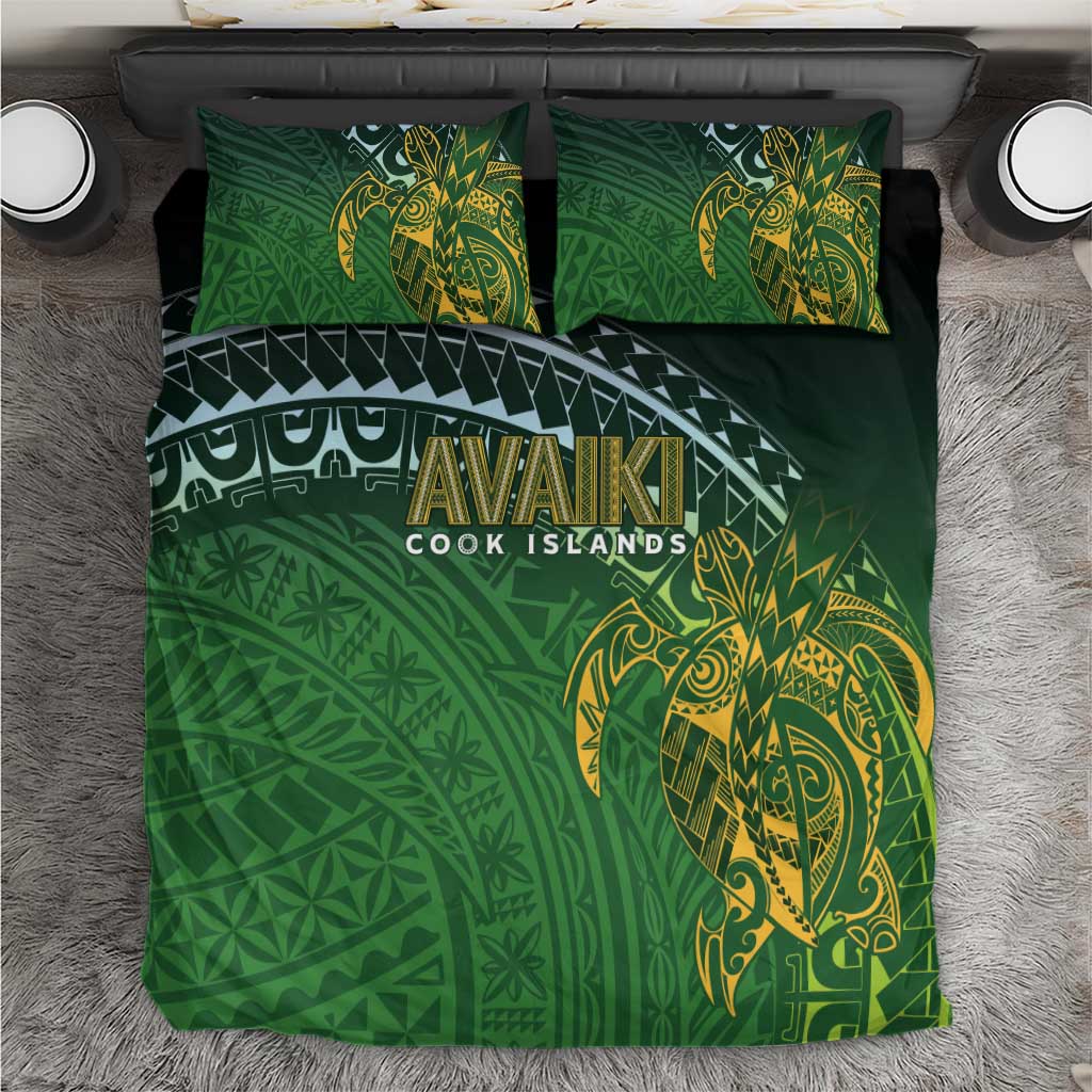 Cook Islands Rugby Kuki Avaiki Bedding Set Tribal Turtle - Aussie Hoodie