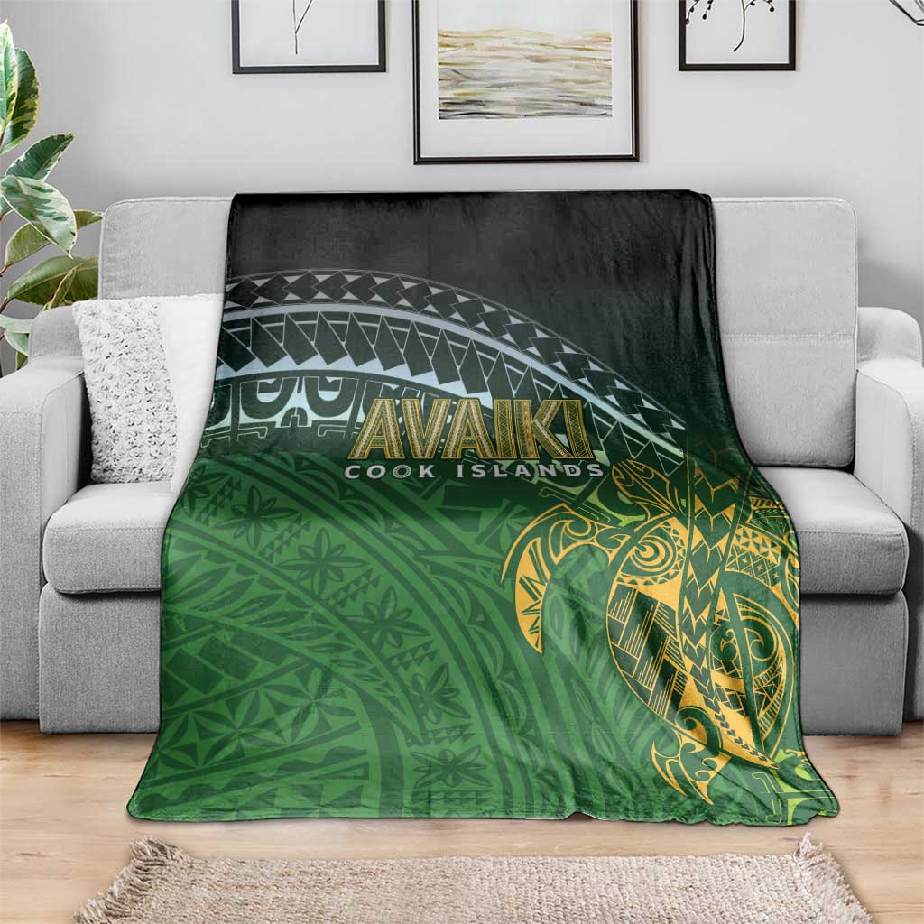 Cook Islands Rugby Kuki Avaiki Blanket Tribal Turtle - Aussie Hoodie