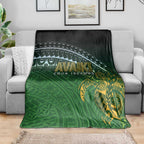 Cook Islands Rugby Kuki Avaiki Blanket Tribal Turtle - Aussie Hoodie