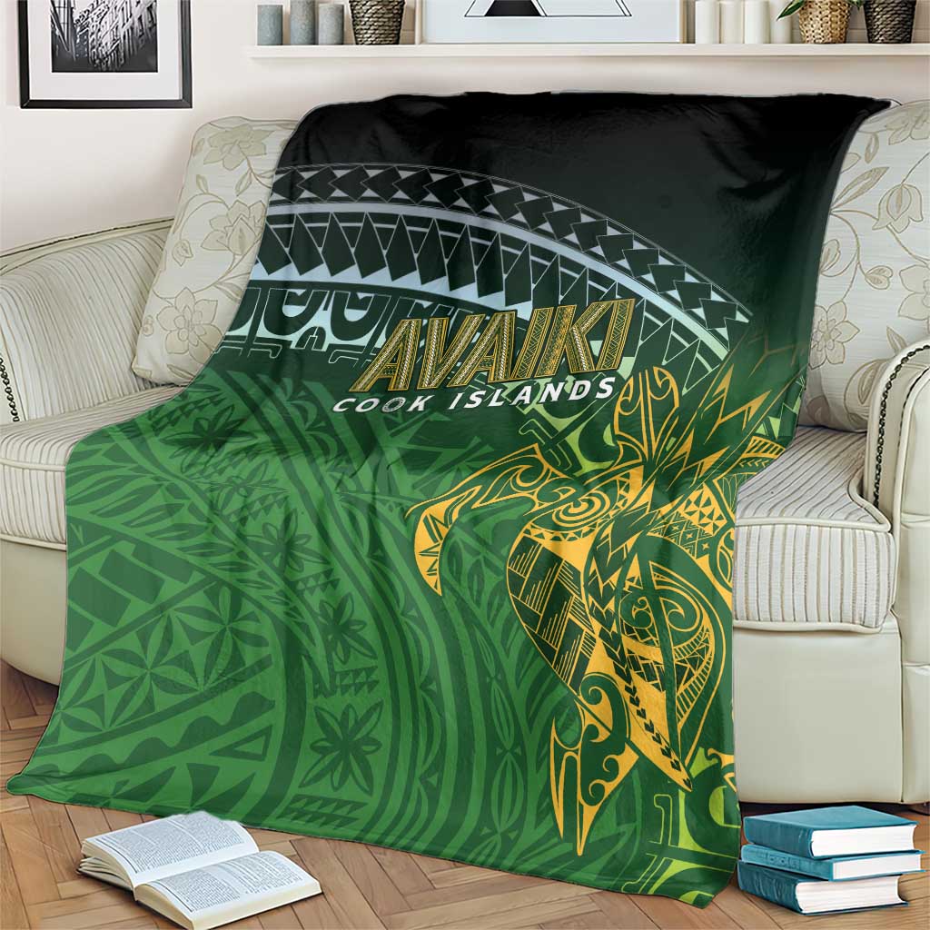 Cook Islands Rugby Kuki Avaiki Blanket Tribal Turtle - Aussie Hoodie