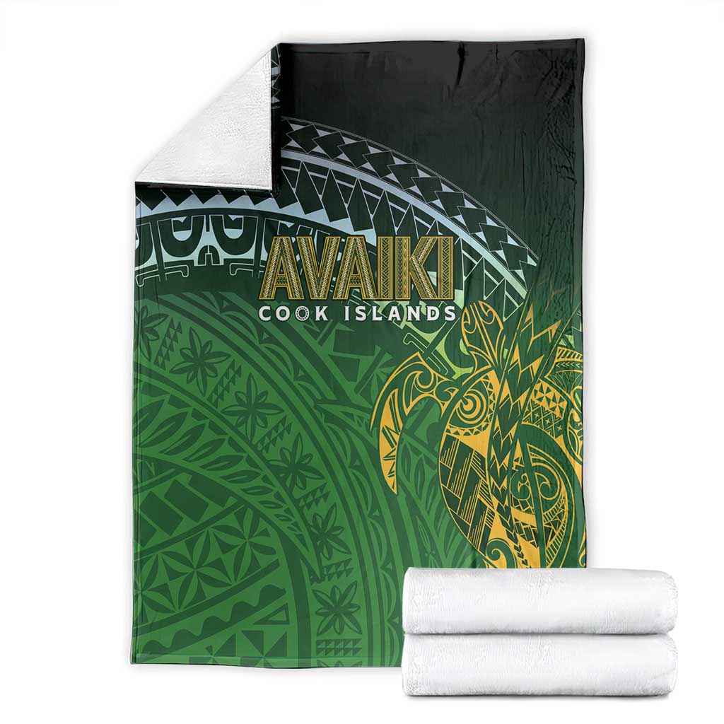 Cook Islands Rugby Kuki Avaiki Blanket Tribal Turtle - Aussie Hoodie