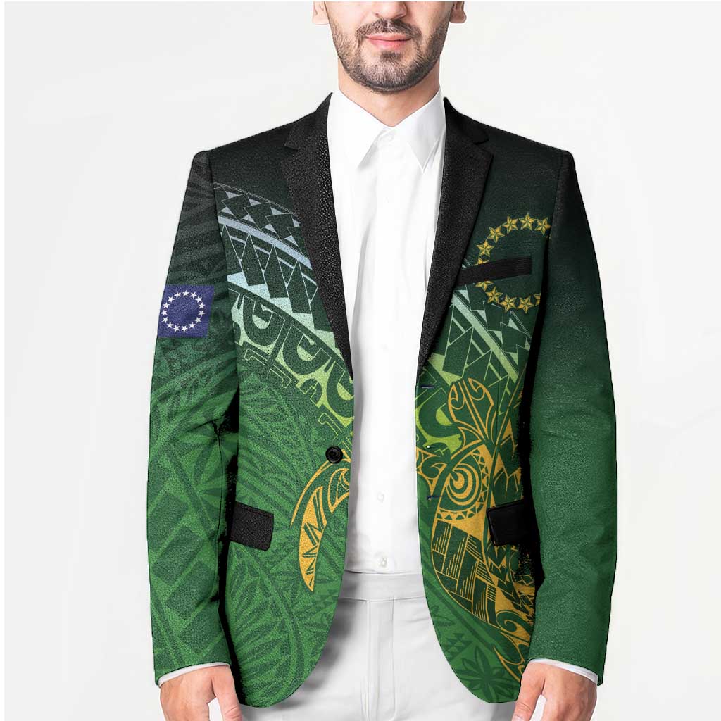 Cook Islands Rugby Kuki Avaiki Blazer Tribal Turtle - Aussie Hoodie