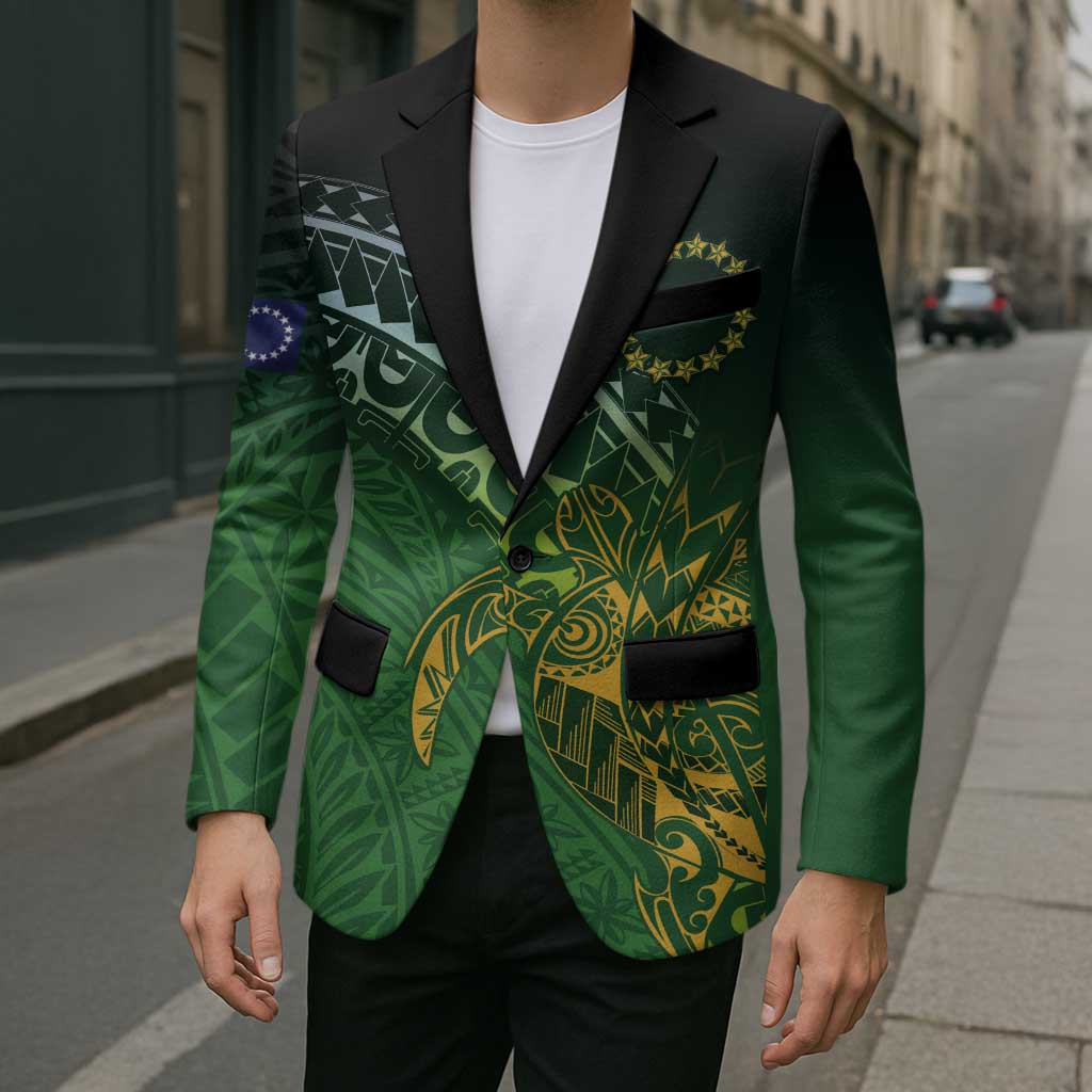 Cook Islands Rugby Kuki Avaiki Blazer Tribal Turtle - Aussie Hoodie