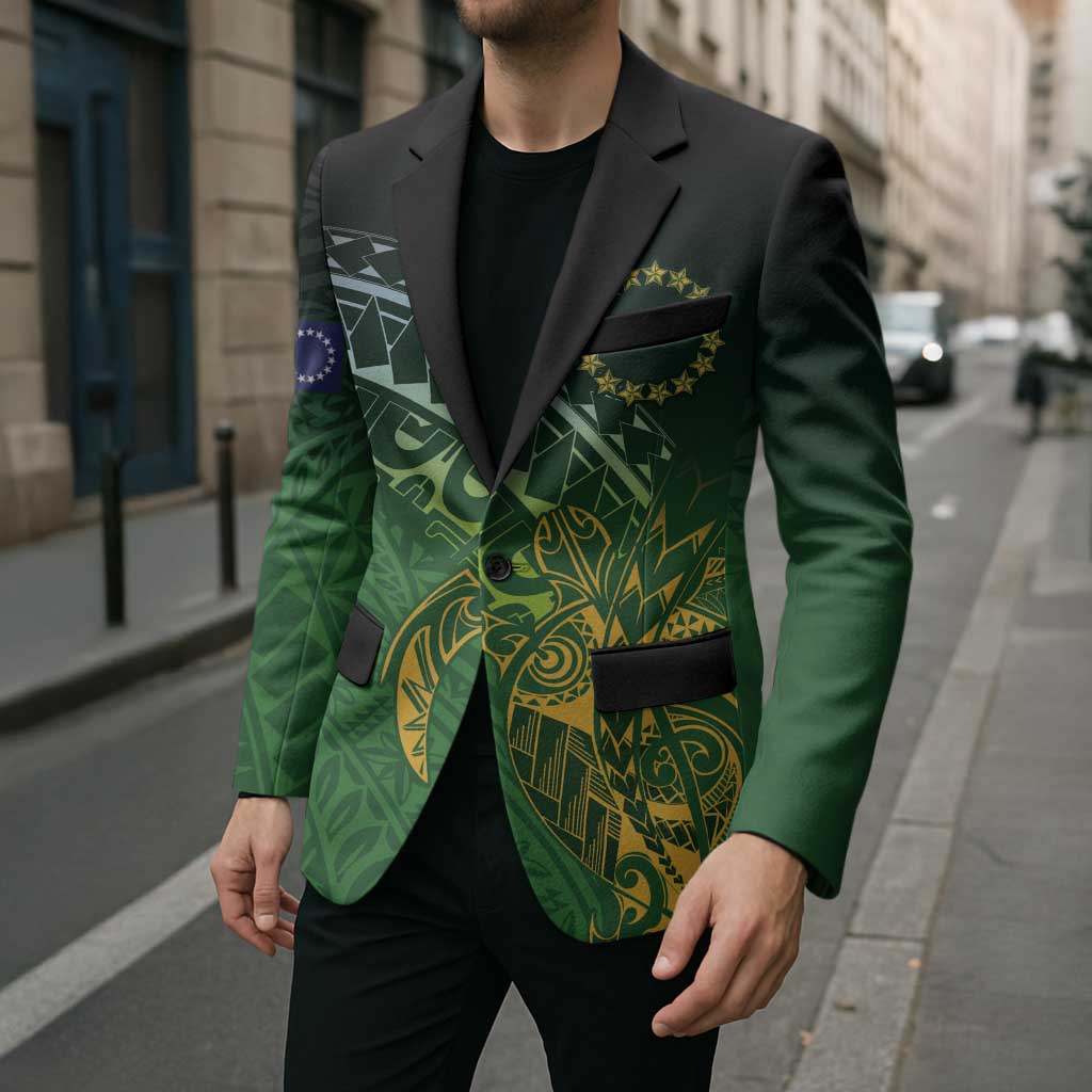 Cook Islands Rugby Kuki Avaiki Blazer Tribal Turtle - Aussie Hoodie