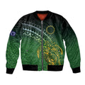 Cook Islands Rugby Kuki Avaiki Bomber Jacket Tribal Turtle - Aussie Hoodie
