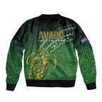 Cook Islands Rugby Kuki Avaiki Bomber Jacket Tribal Turtle - Aussie Hoodie