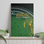 Cook Islands Rugby Kuki Avaiki Canvas Wall Art Tribal Turtle - Aussie Hoodie