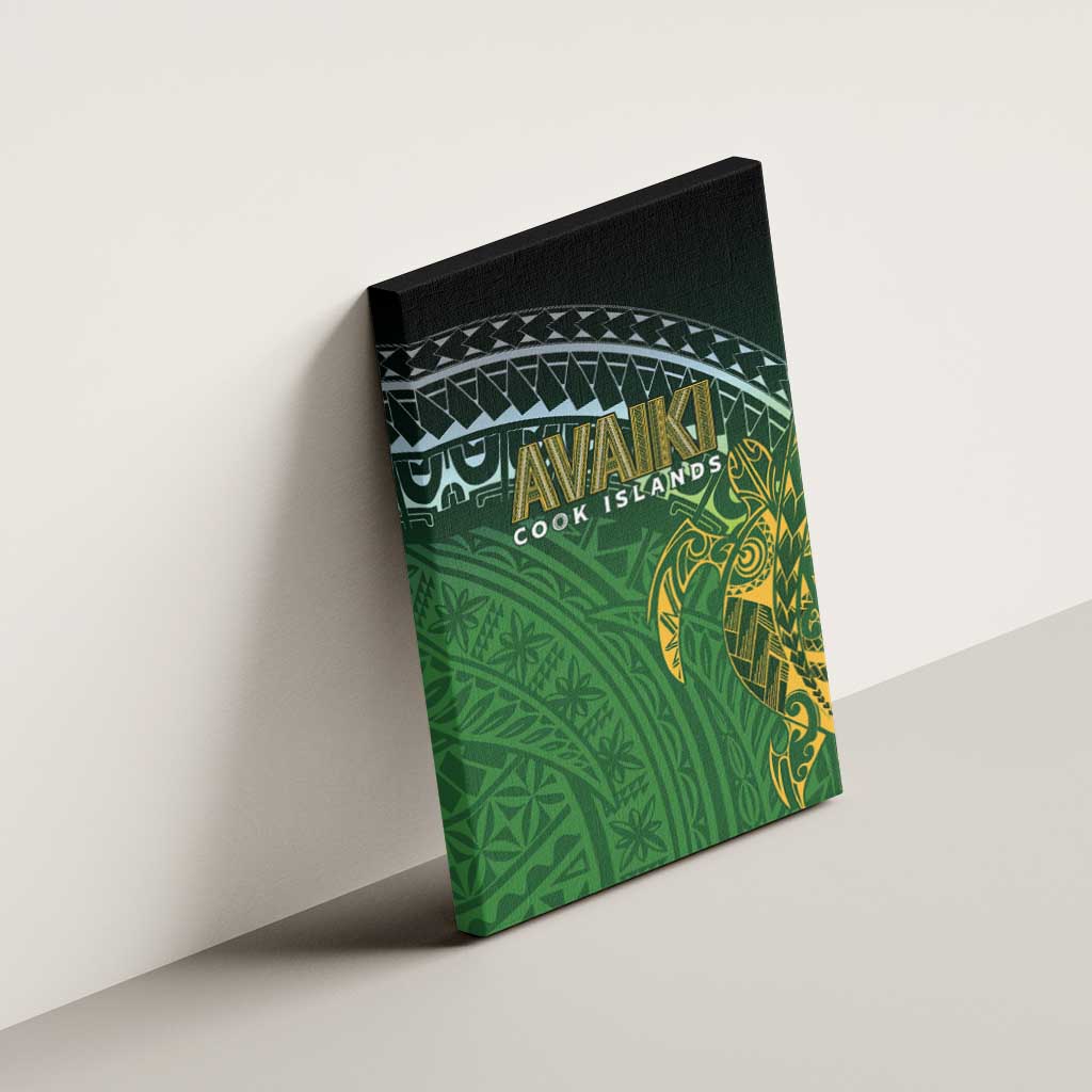 Cook Islands Rugby Kuki Avaiki Canvas Wall Art Tribal Turtle - Aussie Hoodie