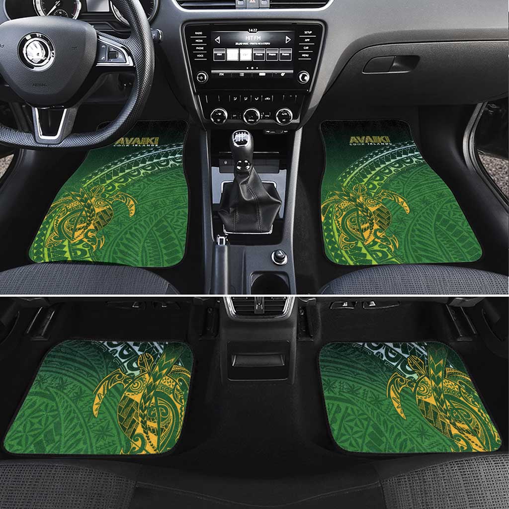 Cook Islands Rugby Kuki Avaiki Car Mats Tribal Turtle - Aussie Hoodie