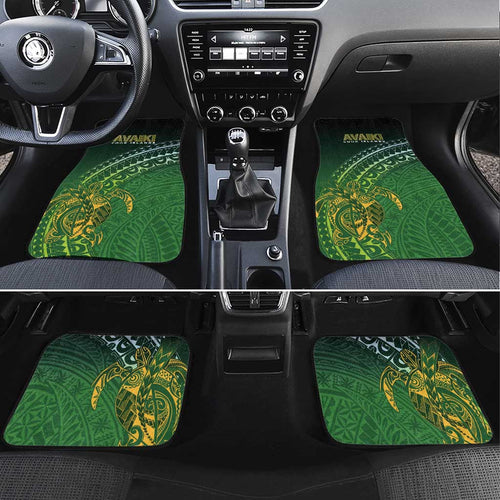 Cook Islands Rugby Kuki Avaiki Car Mats Tribal Turtle - Aussie Hoodie