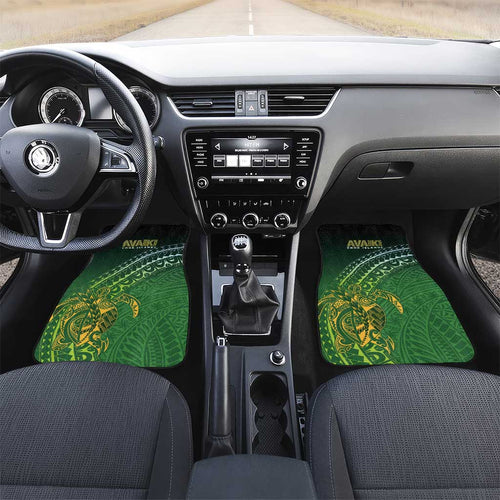Cook Islands Rugby Kuki Avaiki Car Mats Tribal Turtle - Aussie Hoodie