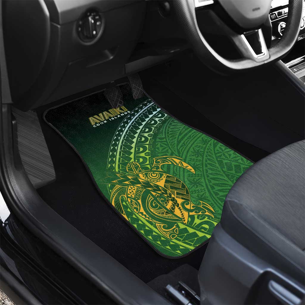 Cook Islands Rugby Kuki Avaiki Car Mats Tribal Turtle - Aussie Hoodie
