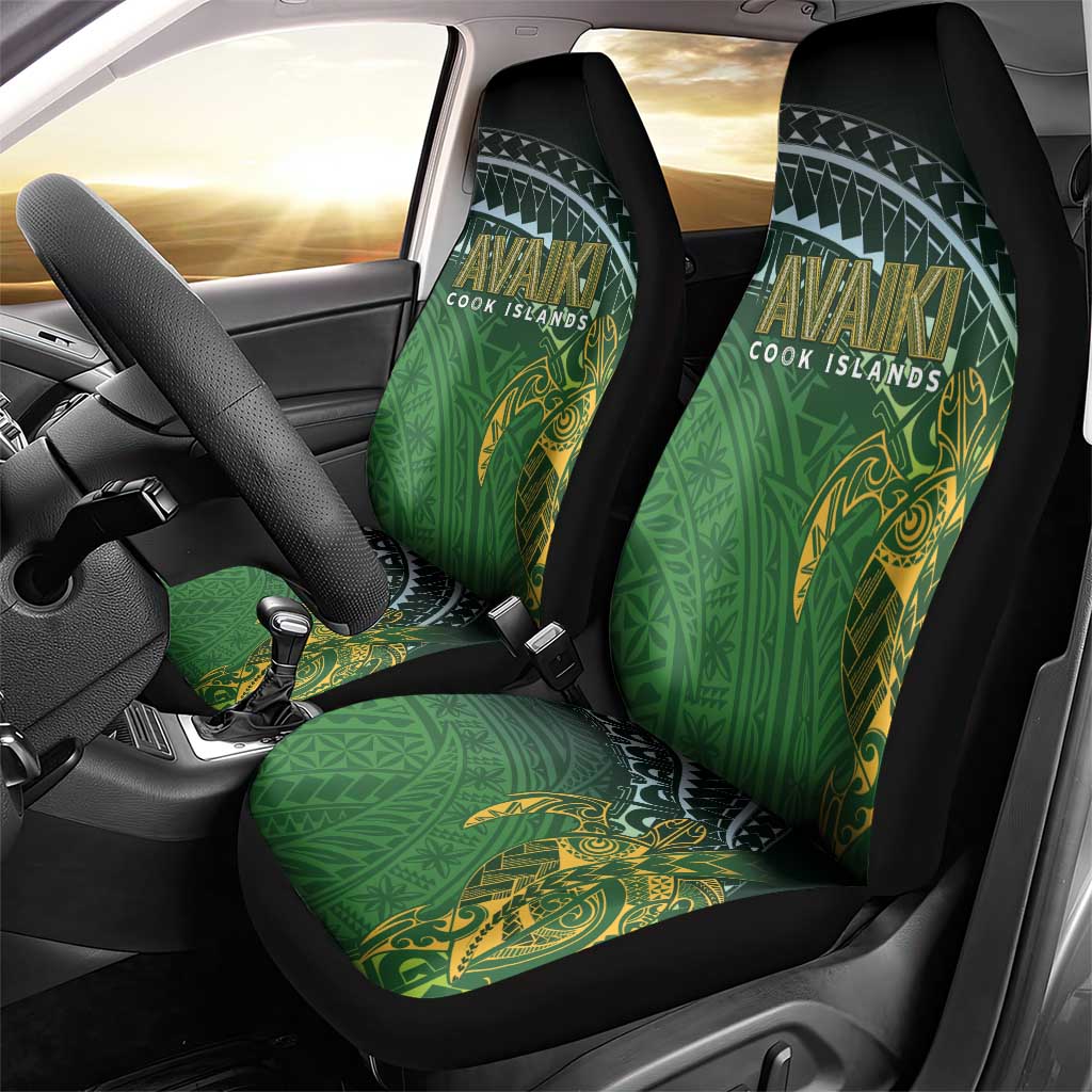 Cook Islands Rugby Kuki Avaiki Car Seat Cover Tribal Turtle - Aussie Hoodie