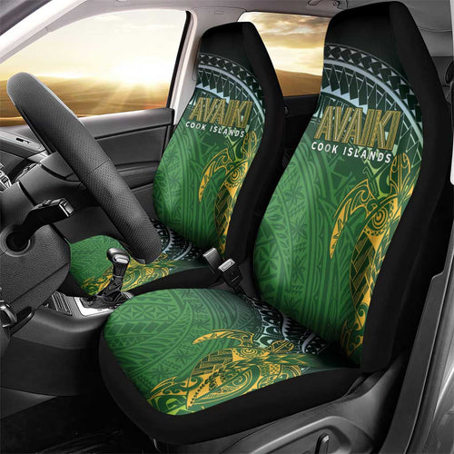 Cook Islands Rugby Kuki Avaiki Car Seat Cover Tribal Turtle - Aussie Hoodie