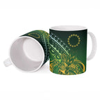 Cook Islands Rugby Kuki Avaiki Ceramic Mug Tribal Turtle - Aussie Hoodie
