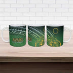 Cook Islands Rugby Kuki Avaiki Ceramic Mug Tribal Turtle - Aussie Hoodie