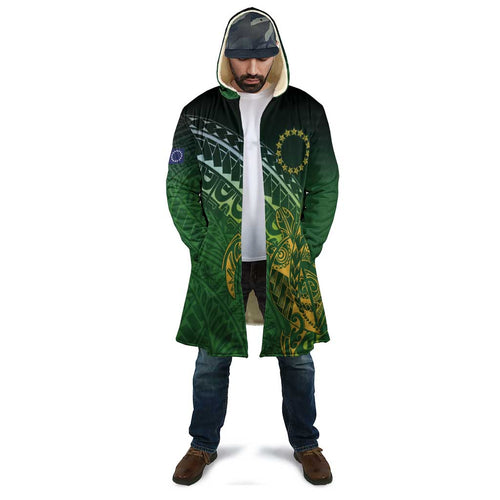 Cook Islands Rugby Kuki Avaiki Cloak Tribal Turtle - Aussie Hoodie