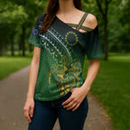 Cook Islands Rugby Kuki Avaiki Cross Shoulder Shirt Tribal Turtle - Aussie Hoodie