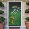 Cook Islands Rugby Kuki Avaiki Door Cover Tribal Turtle - Aussie Hoodie