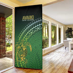 Cook Islands Rugby Kuki Avaiki Door Cover Tribal Turtle - Aussie Hoodie