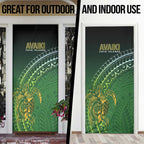 Cook Islands Rugby Kuki Avaiki Door Cover Tribal Turtle - Aussie Hoodie