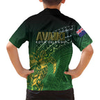 Cook Islands Rugby Kuki Avaiki Family Matching Long Sleeve Bodycon Dress and Hawaiian Shirt Tribal Turtle - Aussie Hoodie
