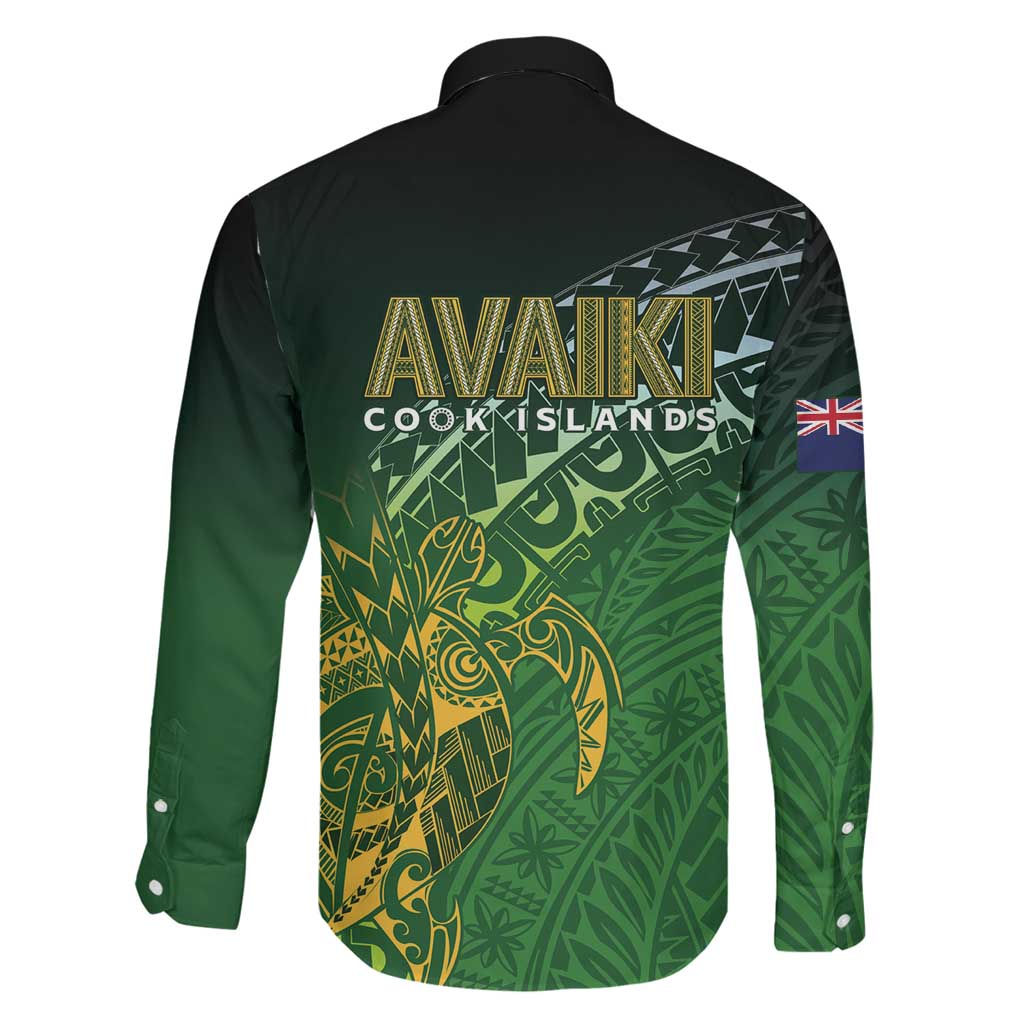 Cook Islands Rugby Kuki Avaiki Family Matching Off Shoulder Maxi Dress and Hawaiian Shirt Tribal Turtle - Aussie Hoodie