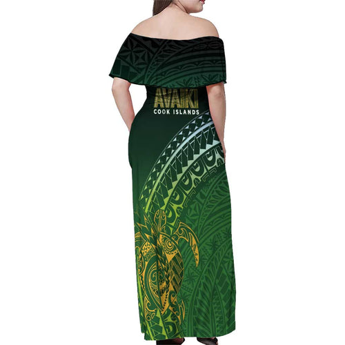 Cook Islands Rugby Kuki Avaiki Family Matching Off Shoulder Maxi Dress and Hawaiian Shirt Tribal Turtle - Aussie Hoodie