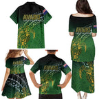 Cook Islands Rugby Kuki Avaiki Family Matching Puletasi and Hawaiian Shirt Tribal Turtle - Aussie Hoodie